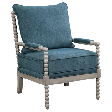 Chair Brushed Gray Base, Azure