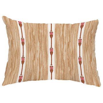 Oar Stripe Trio 14"x20" Decorative Stripe Outdoor Pillow, Ivory