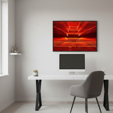 Abstract Reading Pagoda Architectural Photo Contemporary Wall Art