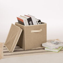 Glitzhome - Foldable Linen Storage Basket With - Baskets