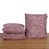 Paisley Suede 4 Piece Pillow Shell Set, Charcoal Lavender, 20"x20"