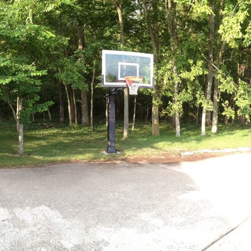 Ryan L's Pro Dunk Gold Basketball System on a 47x44 in Nicholasville, KY