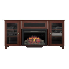Shaker Style Entertainment Centers Tv Stands Houzz Furnitech Llc 70 Shaker Style Tv Console With 25 Electric Fireplace