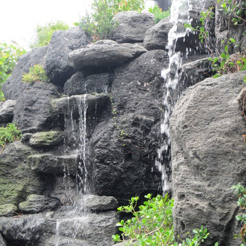 Volcanic rock waterfalls in Manalapan, Florida