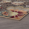 Giselle Transitional Floral Area Rug, Brown, 6'7''x9'6''
