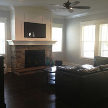 TV above fireplace