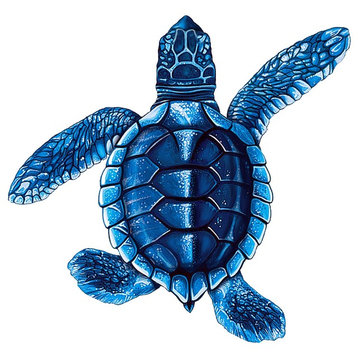 Baby Turtle Porcelain Style B Swimming Pool Mosaic 5", Blue