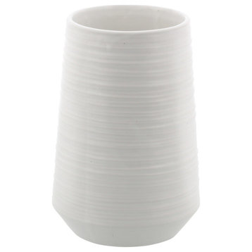 CosmoLiving by Cosmopolitan Set of 2 White Porcelain Contemporary Vase