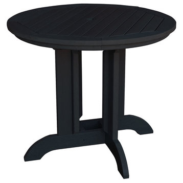 Round Dining Table, Black, 48"