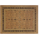 Bareens Designer Rugs - Classic Ziegler Nicolle Red/Brown Wool Rug  - 8'2'' x 10'3'' - A Persian influenced Turkish hand knotted rug made by skilled artisans capable of creating the most exceptional vegetable dyes and hand-spun New Zealand wool. This gorgeous one of a kind Peshawar Kafkaz handmade rugs is also known as a Chobi Ziegler Rug. This gorgeous rug is extremely versatile and is famous for its pleasing color palette and informal design that works in a myriad of interiors. It has been expertly hand-tied, finished, sun-dried, and can contain up to 1.5 million knots. It takes 4 skilled artisans to hand knot this rug nine to twelve months to complete this piece of art. The invigorating colors and patterns in this rug will give your home an elegant and fresh appearance. While drawing upon the coloring and patterns of antique rugs, contemporary Peshawar pieces incorporate modern design motifs and feature vibrant color tones. Give your room a luxurious look and feel with this beautiful rug with gorgeous color pallet. The intricate design allows this oriental rug to create a royal ambience in any d�cor. Hand knotted construction and natural fibers gives this rug soft feel under your feet.