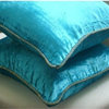 Euro Pillows Turquoise Blue Pillowcases And Sham Velvet 24x24, Turquoise Shimmer