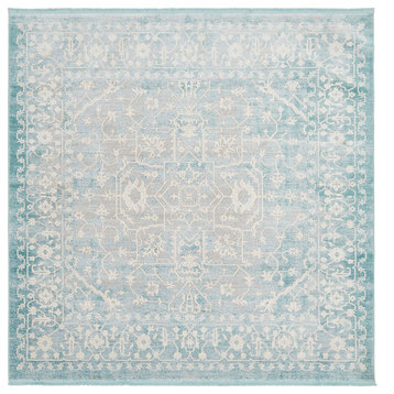 Unique Loom Light Blue Olympia New Classical 8'x8' Square Rug