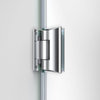 Unidoor Plus 40 Frameless Hinged Enclosure Frosted Band Brushed Nickel