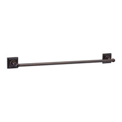 Designers Impressions - Aurora Design Bathroom Collection, Single Towel Bar - Towel Bars
