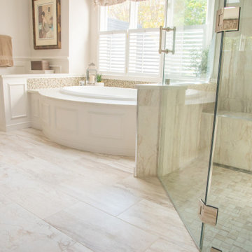 Light + White Primary Bath