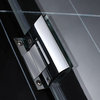 Radiance Frameless Hinged Shower Door w/ 30" Panel, Clear 3/8" Glass Door