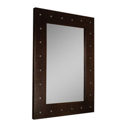 Wood Art World - 24"x17" Copper Wall Mirror - Wall Mirrors