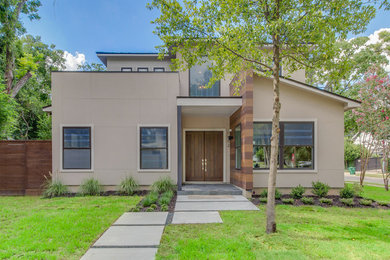 Example of a minimalist exterior home design in Houston
