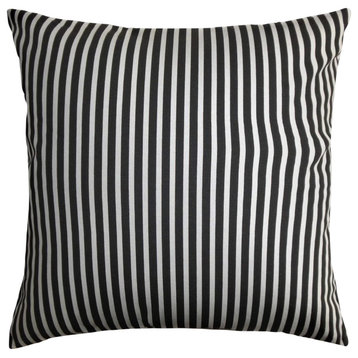 The Pillow Collection Black Monterey Throw Pillow, 24"x24"