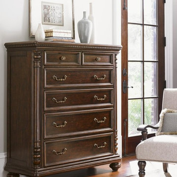 Vickers Chest With Six Drawers Ant Turned Wood Pilasters