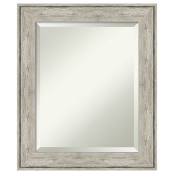 Crackled Metallic Beveled Wall Mirror - 21 x 25 in.