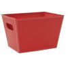 Wald Imports Black Paperboard 8.25" Decorative Storage/Organizer Basket, Red, 8.