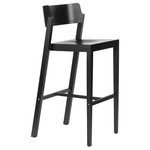 OSIDEA USA Inc. - The 100 Bar Stool, 29" Seat Height, Black - This stackable bar stool will fit well in commercial and residential spaces alike. Its curved open back give a comfortable and unique aesthetic touch, allowing one to easily pick up this chair and neatly stack it away.
