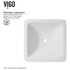 Vigo VG04006 Begonia 16-5/8 Matte Stone Vessel Bathroom Sink - White