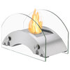 Harbor Tabletop Ventless Ethanol Fireplace, Stainless Steel