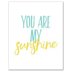 DDCG - You Are My Sunshine 16x20 Canvas Wall Art - The  You Are My Sunshine 16x20 Canvas Wall Art features a cute saying to hang in your kid's room. This canvas helps you infuse character into your home. Digitally printed on demand with custom-developed inks, this exclusive design displays vibrant colors proven not to fade over extended periods of time. The result is a stunning piece of wall art you will love.