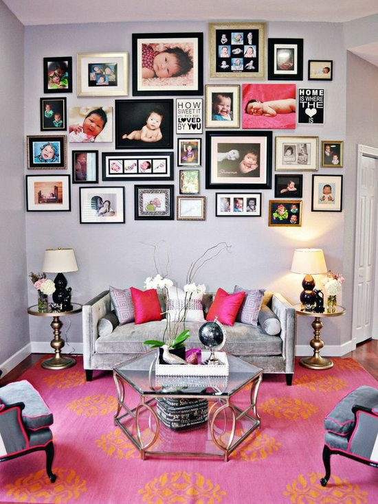 Pink And Orange Living Room Design Ideas, Remodels & Photos Houzz
