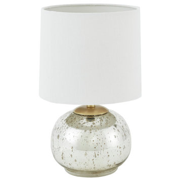 510 Design Saxony Metallic Glass Table Lamp Silver