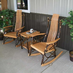 Hickory Rocking Chair Set - Outdoor Rocking Chairs