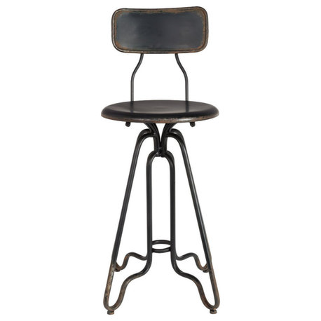 Vintage Black Counter Stool | Dutchbone Ovid