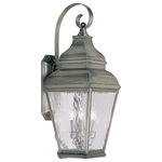 Livex Lighting - Livex Lighting 2605-29 Exeter - Three Light Outdoor Wall Lantern - Shade Included.Exeter Three Light O Vintage Pewter Clear *UL Approved: YES Energy Star Qualified: n/a ADA Certified: n/a  *Number of Lights: Lamp: 3-*Wattage:60w Candelabra Base bulb(s) *Bulb Included:No *Bulb Type:Candelabra Base *Finish Type:Vintage Pewter