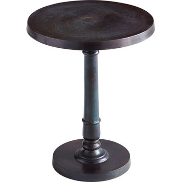 Emerson End or Side Table, Bronze And Blue