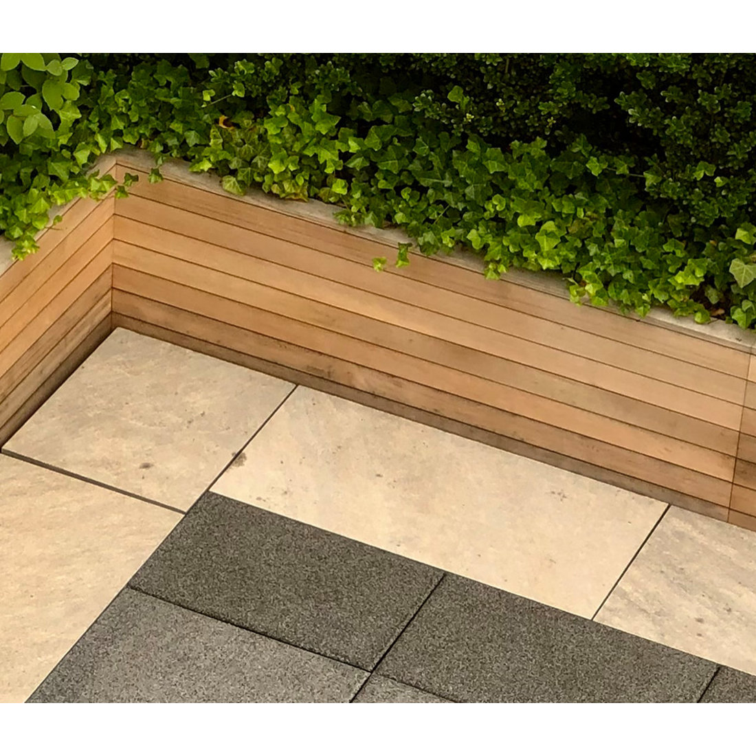 Horizontal Teak Clad Planters