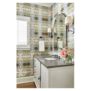 Transitional/Modern in the Suburbs - Transitional - Powder Room ...