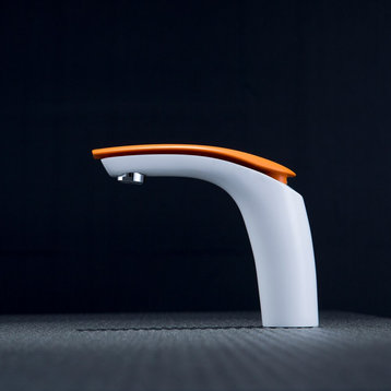 Leonardo Grun Contemporary Bath Sink Faucet, Orange