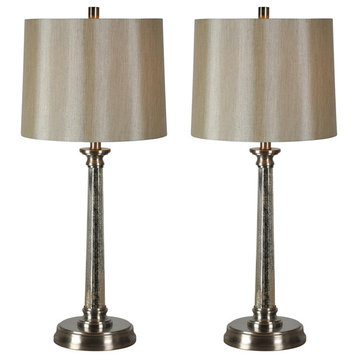 Ren Wil COS336 Brooks 1 Light 30" Tall Accent Table Lamp - Set of - Satin