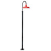 Cocoweb 12" Vintage LED Post Light in Red With 11' Post