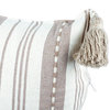 Novica Handmade Vertical Ecru Elegance Cotton Cushion Cover