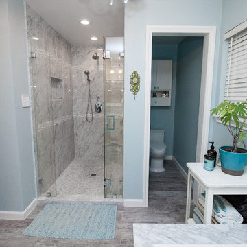 Quaint "Carrerra" Master Bathroom