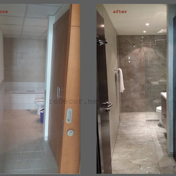 Bathroom remodelling, organised storage