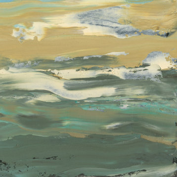 "Green Waters Edge II" Fine Art Giant Canvas Print, 72"x72"