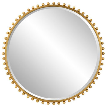 Uttermost Taza Gold Round Mirror 09777