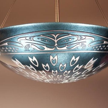 Blue Falcon Carved Hemisphere