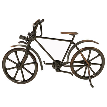 Copper Bronze Color Metal Mechanic Bicycle Display Art Figure Hws2027