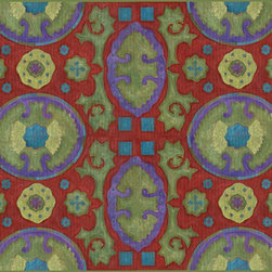 Red Suzanni Floorcloth 4x6 - Products