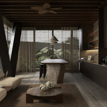 Japandi style kitchen